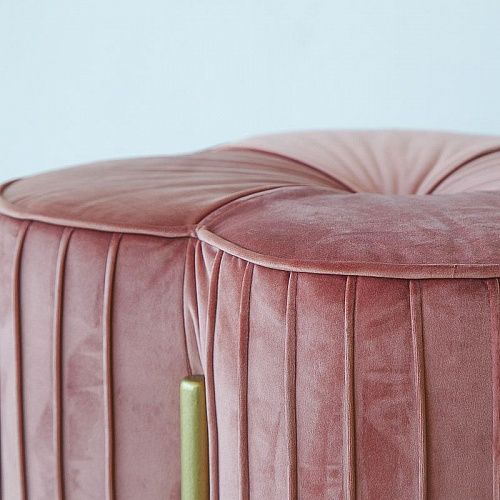 Пуф D 50 см H 48 см розовый "Клевер" 577428