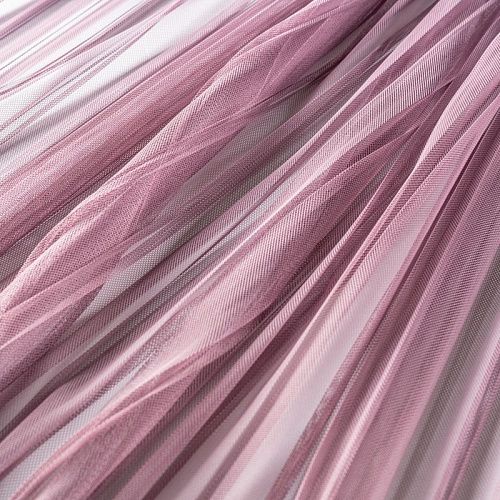 Тюль сетка-гофре Т263-01-78 пудрово-лиловый однотонный