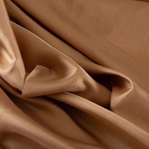 Ткань подкладочная 045-18911 светло-карамельный однотонный