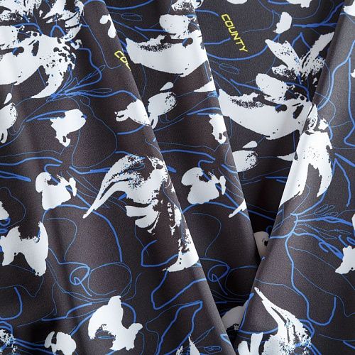 Лайкра 005-06295 черный принтованный