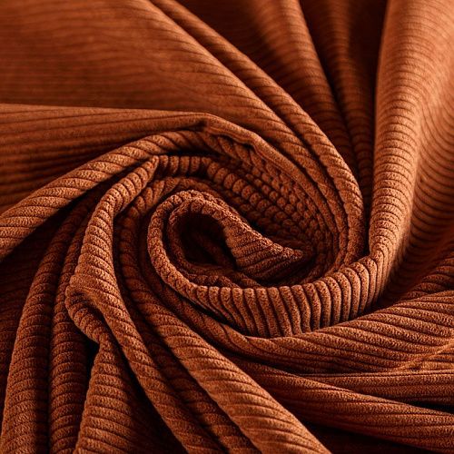 Вельвет 008-06499 коричневый однотонный