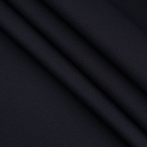 Креп стрейч 026-17084 черный однотонный