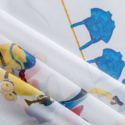 Тюль капрон Т450-01-46 белый принтованный