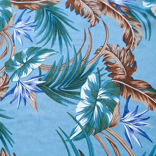 Тенсел К33-136  Col.2 темно-голубой принтованный