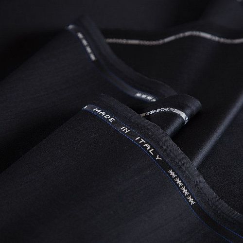 Ткань костюмная 025-16153 черный однотонный