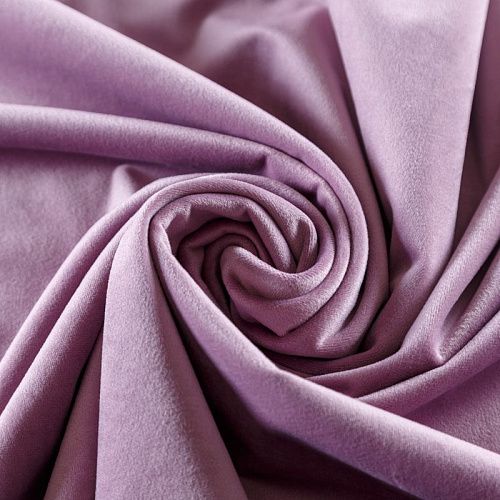 Ткань портьерная бархат h-300 см 09-02-04519 розовато-лиловый однотонный