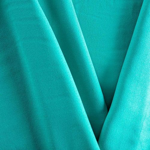 Креп 026-02163 бирюзово-зеленый однотонный