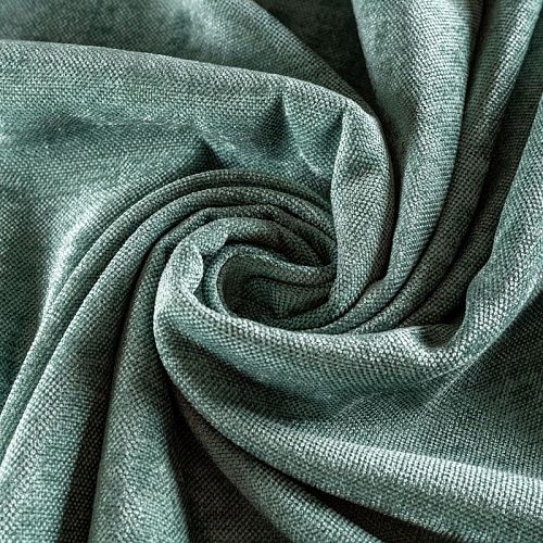 Ткань портьерная шенилл h-300 см 21-02-00083 пастельно-зеленый однотонный