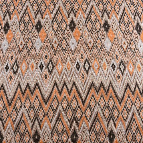 Трикотаж ажурный 056-12034 бежевый мультиколор