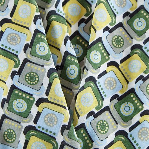 Вискоза 009-12355 светло-голубой принтованный