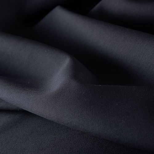 Ткань костюмная дублированная 025-19817 черный однотонный