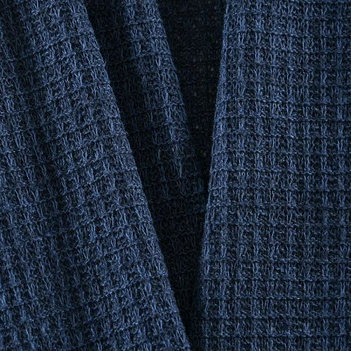 Трикотаж вязаный 056-11737 темно-синий однотонный