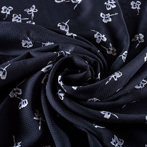 Вискоза 009-1014 черный принтованный