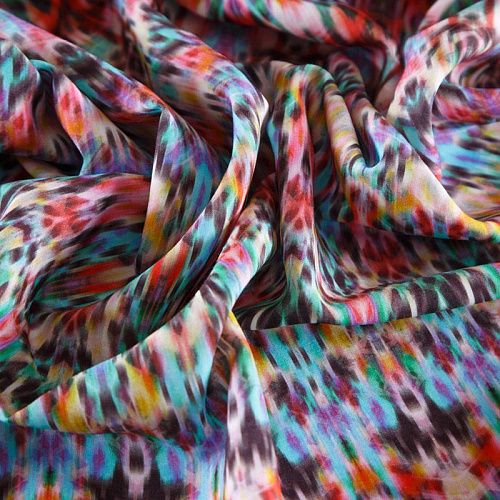 Вискоза 009-12329 мультиколор принтованный