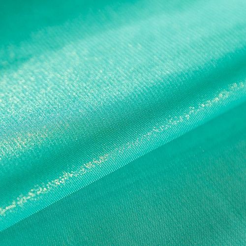 Шифон с напылением 068-02911 бирюзово-зеленый однотонный