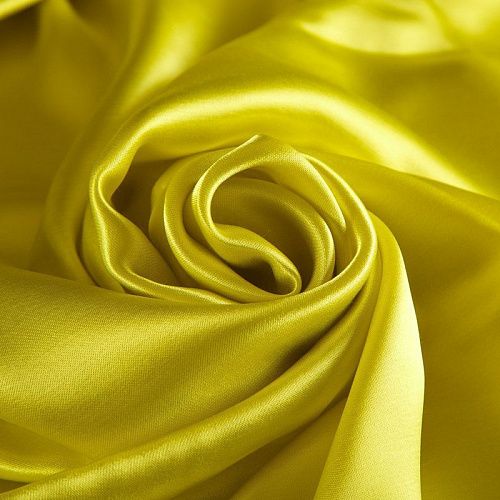 Вискоза атласная 009-16514 лимонно-желтый однотонный