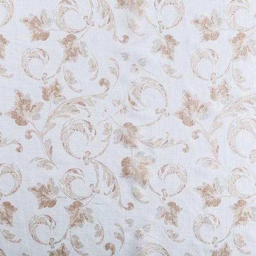 Тюль 529-01-79 белый принтованный