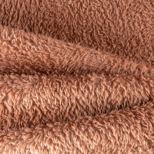 Мех искусственный 1020-341-037-0032 ореховый однотонный