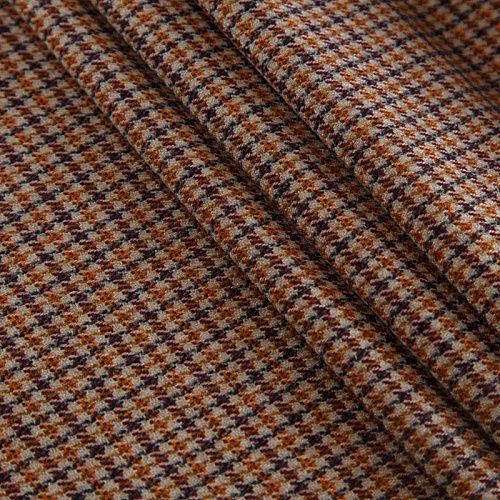 Ткань костюмная 025-14415 бежевый принтованный