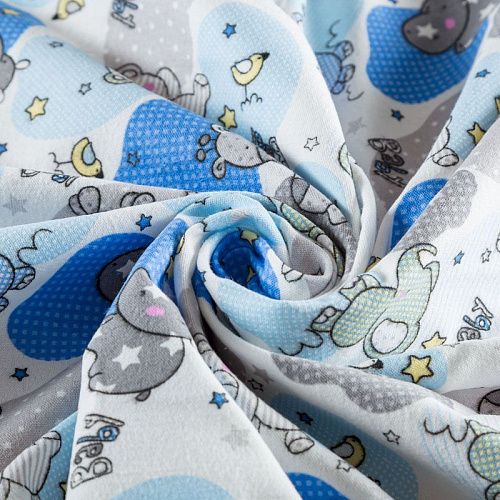 Фланель 060-03545 белый принтованный