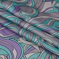 Шелк натуральный Emilio Pucci 064-19151 мятно-лавандовый принтованный