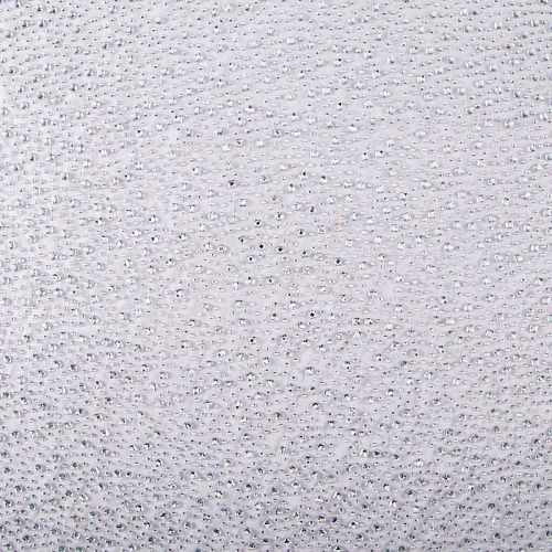 Сетка трикотажная со стразами Swarovski 050-19876 белый