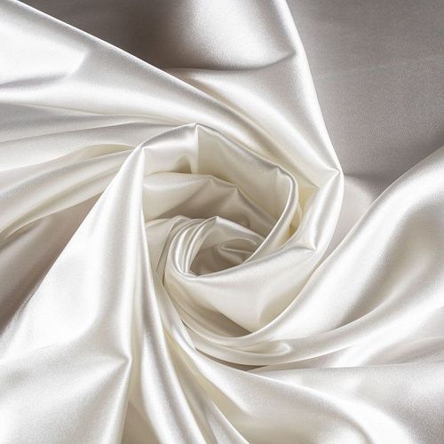 Креп-сатин К33-859 белый однотонный