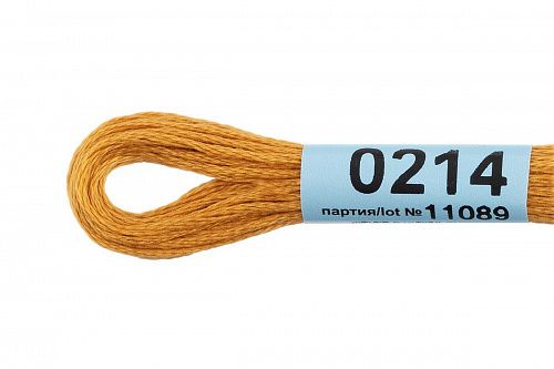 Нитки для вышивания Gamma мулине 8 м 0214 охра