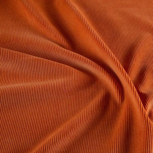 Вельвет стрейч 008-20015 хурма однотонный