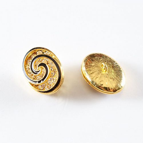 Пуговица на ножке 28х21 мм 2003093571424 золото