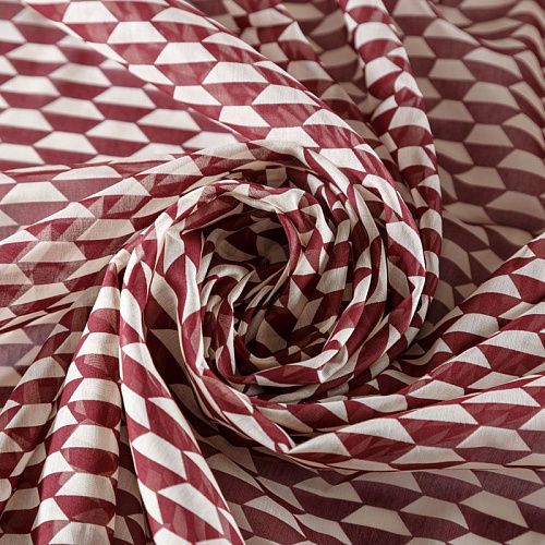 Батист 003-07822 молочный принтованный