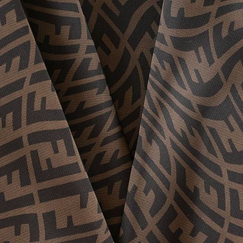 Ткань плащевая 042-11771 коричневый принтованный