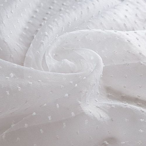 Органза с флоком 039-17654 теплый белый