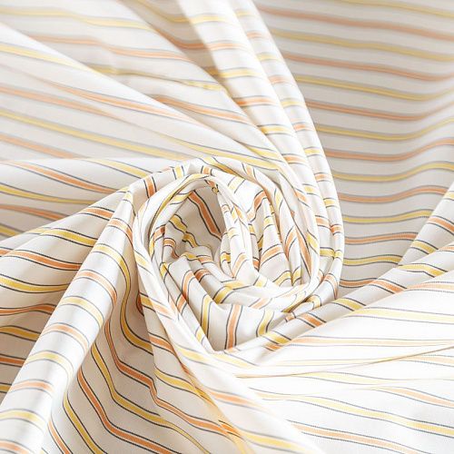 Хлопок рубашечный К14-625 белый принтованный