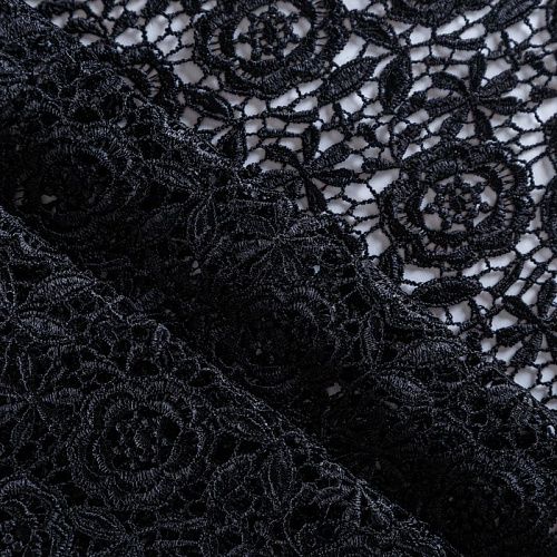 Гипюр-макраме 012-10326 черный