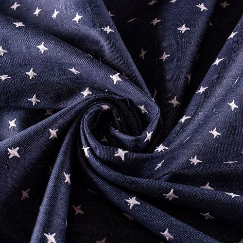 Джинс с вышивкой 015-00851 темно-синий