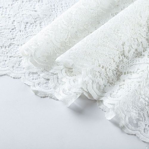 Гипюр 012-07367 белый однотонный