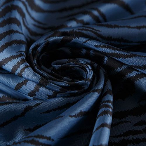 Ткань подкладочная 045-11069 синий принтованный