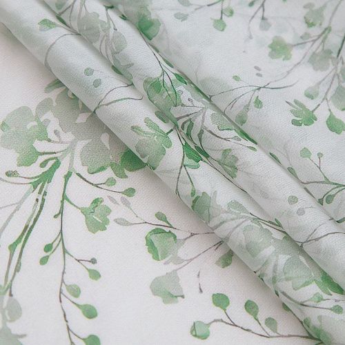 Шифон 068-17370 белый принтованный