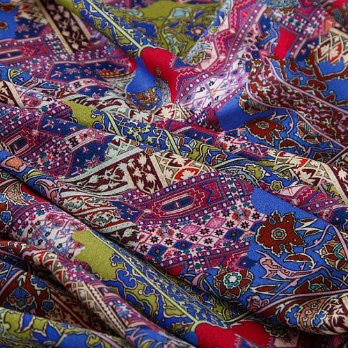 Шерсть стрейч плательная Etro 066-19114 синий мультиколор